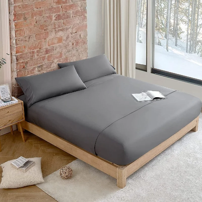 Rayon - Cotton Sheets for a Breathable and Soft BlendSnorze® Cloud Sheet Set - Coma Inducer® Ultra Cozy - Charcoal