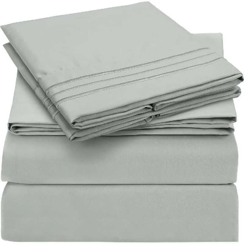 Thermal - Regulating Bamboo Sheets for All - Season Comfort4 Piece Queen Sheet Set - Bedding Sheets & Pillowcases - Deep Pocket up to 16" - Wrinkle, Fade, Stain Resistant