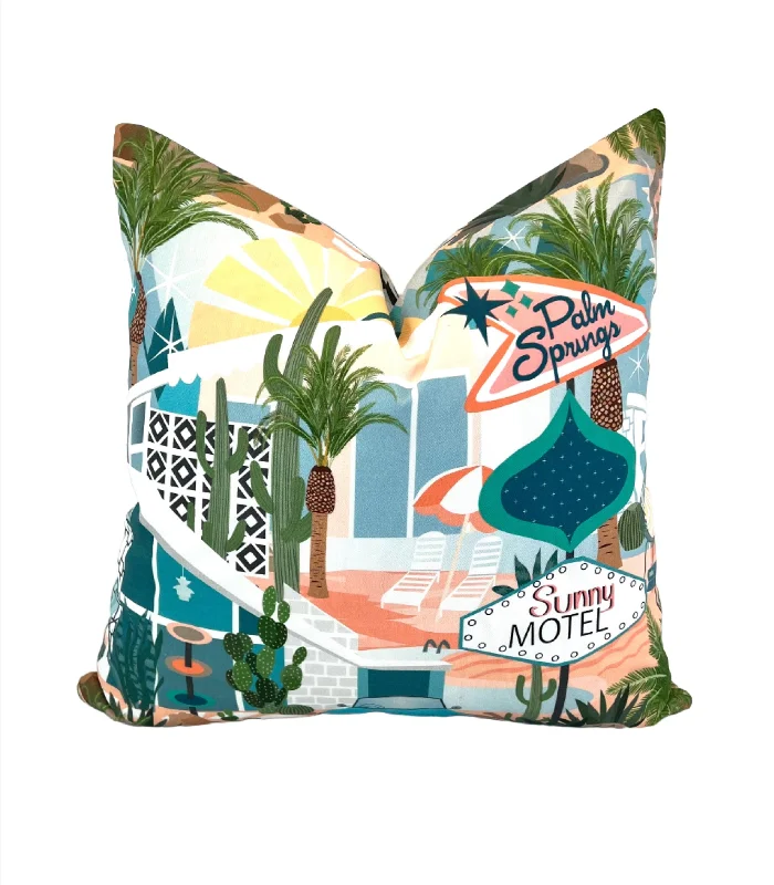 Cooling Pillows for Hot SleepersVintage Palm Springs California Decorative Pillow Cover Cooling Pillows for Hot SleepersVintage Palm Springs California Decorative Pillow Cover