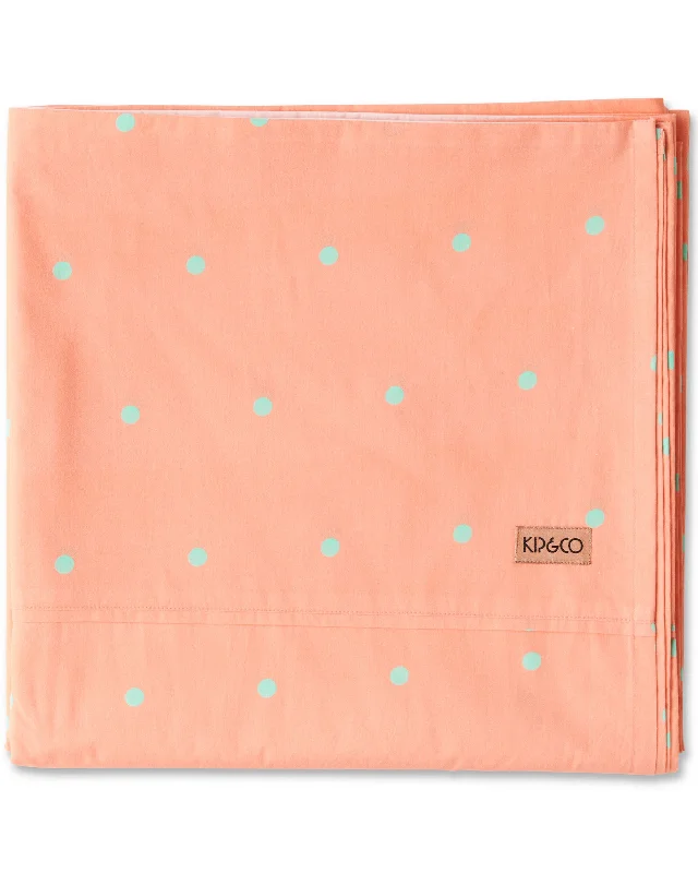 Quilted Cotton Sheets for a Warm and Inviting BedPolkadot Peachy Organic Cotton Flat Sheet