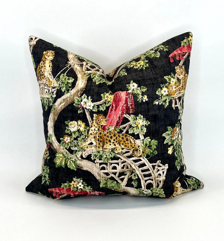 Lumbar Support Pillows for Car SeatsDecorative Pillow Cover in Lazy Days Cheetah in Caraway
