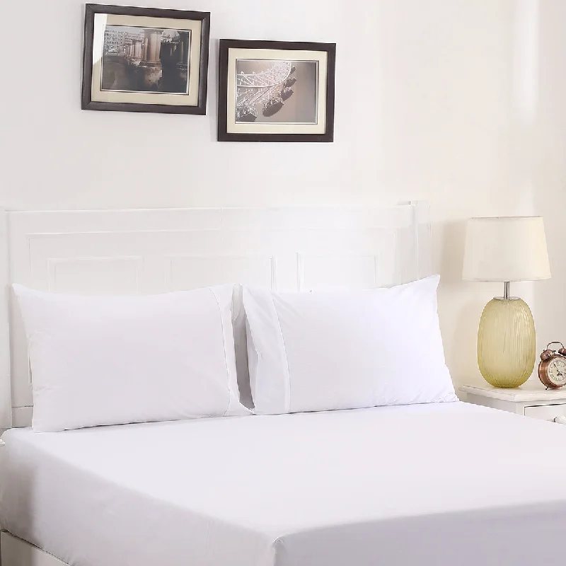 Organic Flannel Sheets for a Natural and Warm SleepSlumber Plain Easy Care Percale 100% Cotton White Fitted Sheet