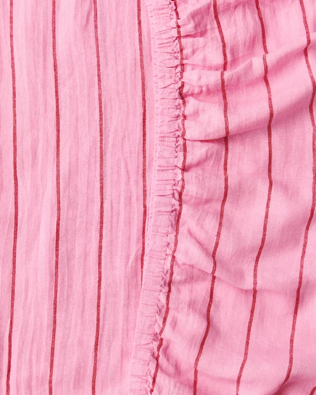 Organic Flannel Sheets for a Natural and Warm SleepIced Vovo Stripe Linen Fitted Sheet