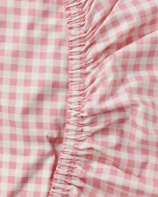 Queen - Size Sheet Sets with a European Pillowcase SetGingham Candy Organic Cotton Fitted Sheet