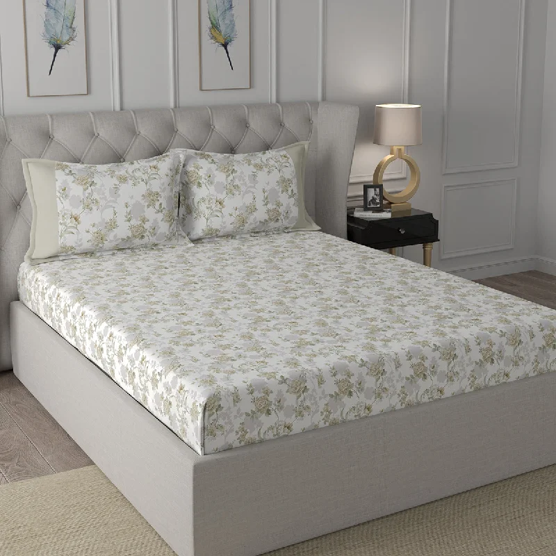 Sheet Sets with Multiple Pillowcase OptionsHermosa Exotic Bouquet Bloomington Neutral Bed Sheet with Pillow Case Sheet Sets with Multiple Pillowcase OptionsHermosa Exotic Bouquet Bloomington Neutral Bed Sheet with Pillow Case