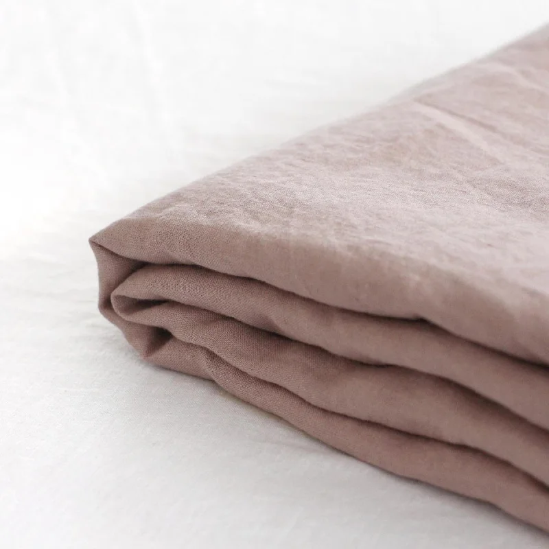 King - Size Sheet Sets with a Decorative Pillow SetRosewood Pink Linen Sheets Set