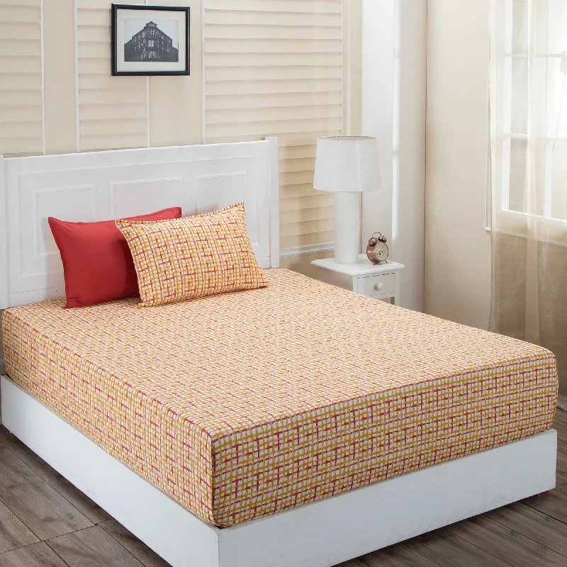 Organic Flannel Sheets for a Natural and Warm SleepDonatella Breeze Printed 200 TC 100% Cotton Orange Bed Sheet Organic Flannel Sheets for a Natural and Warm SleepDonatella Breeze Printed 200 TC 100% Cotton Orange Bed Sheet