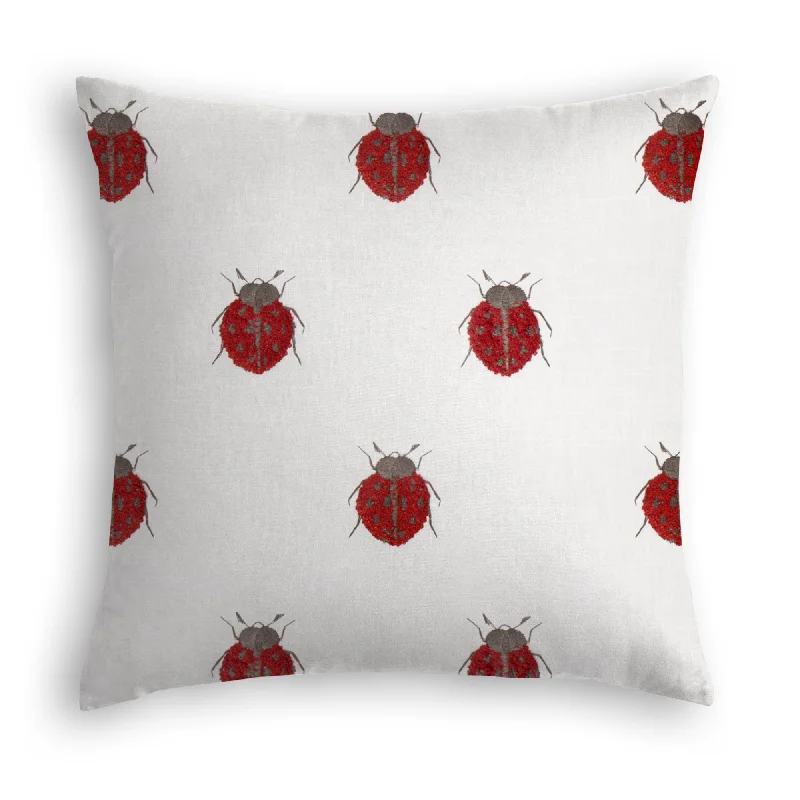 Soft and Fluffy Pillows for Bedroom ComfortLadybug Throw Pillow