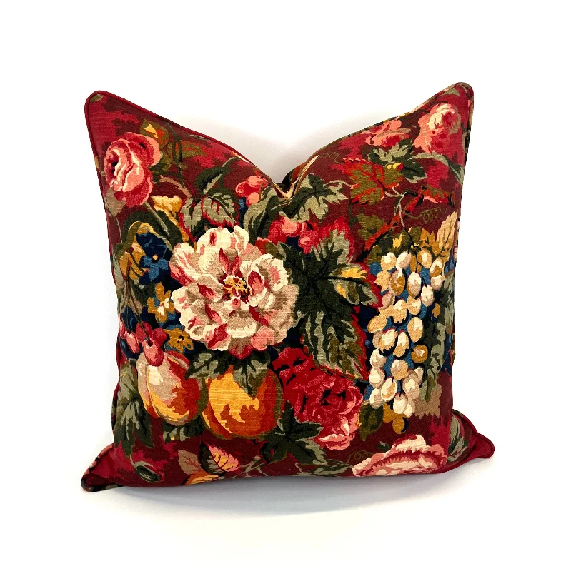 Silk Pillows for Smooth Skin and HairQueensland in Crimson Decorative Pillow Cover