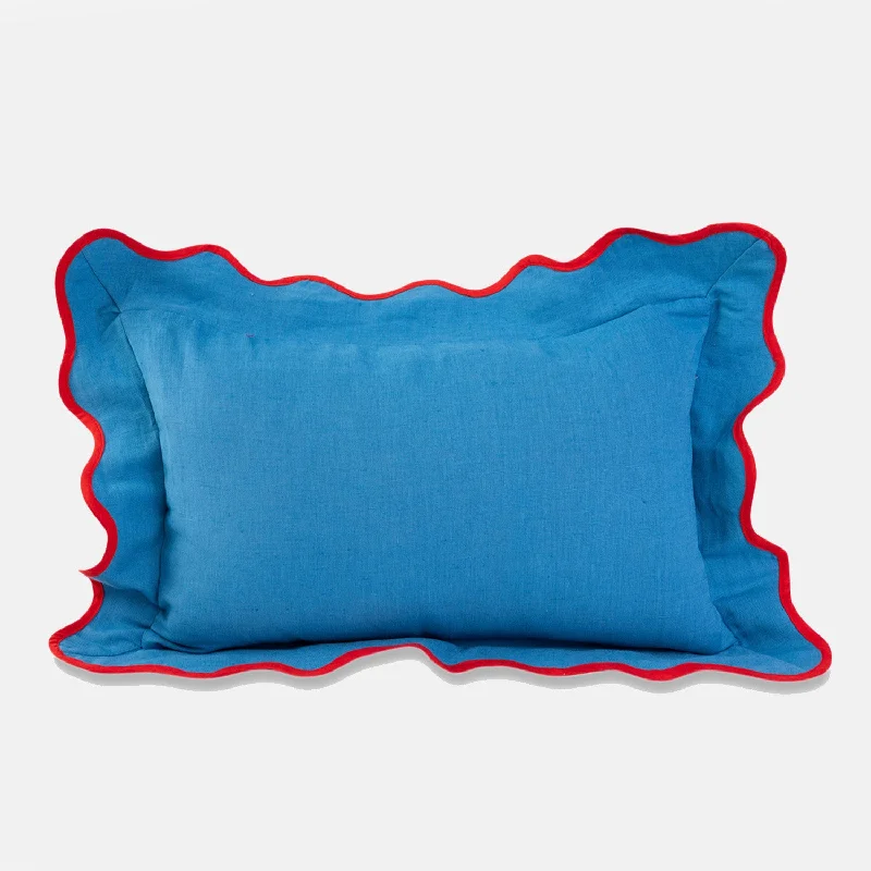 Soft and Fluffy Pillows for Bedroom ComfortFurbish Darcy Linen Lumbar Pillow