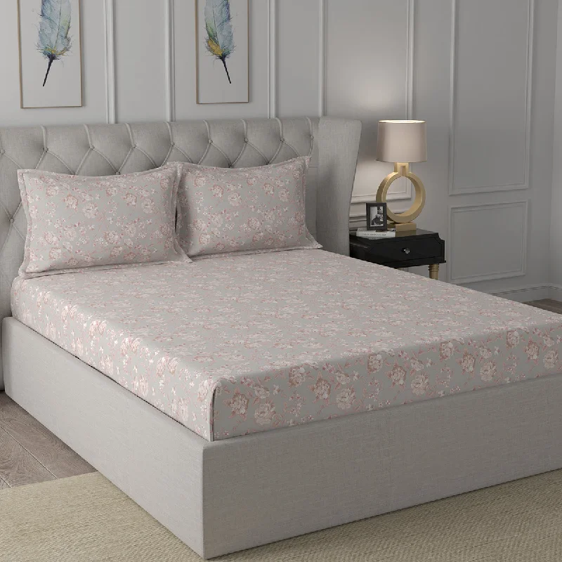 Flat Sheets with a High - Quality Finish for a Luxurious LookArdour Atelien Printed Bed Sheet With 2 Pillow Covers