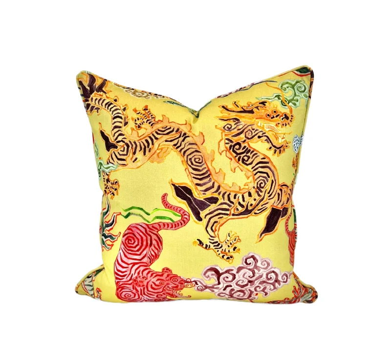Memory Foam Pillows for Neck SupportDecorative Pillow Cover in Dragon Himalaya Jonquil Hamilton