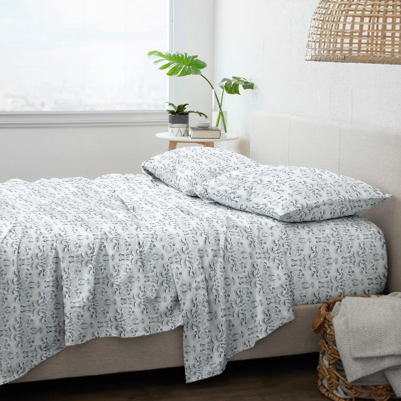 Jersey - Knit Sheets for a Comfortable and Casual BedBecky Cameron Garden Estate Pattern 4 Piece Bed Sheets Set