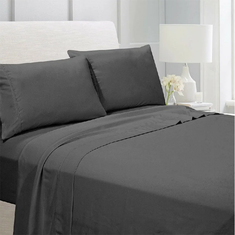 Queen - Size Sheet Sets with a European Pillowcase SetEgyptian Comfort 1800 Count 4 Piece Bed Sheet Set Twin Dark Gray