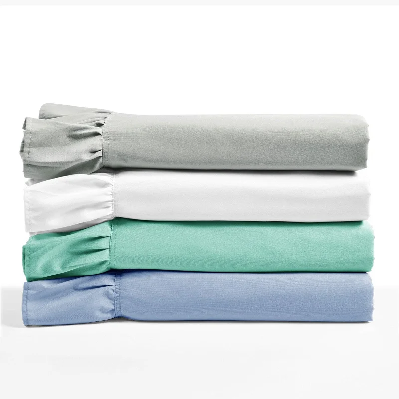 Rayon - Cotton Sheets for a Breathable and Soft BlendSL SPIRIT LINEN HOME EST. 1988 Vintage Washed Ruffle Sheet Set