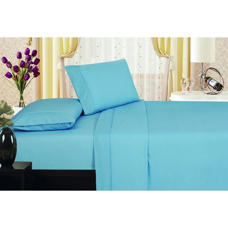Twin - Size Sheet Sets with a Pillow ProtectorEmbossed Vine Sheet Set Queen Sheet Set Light Blue