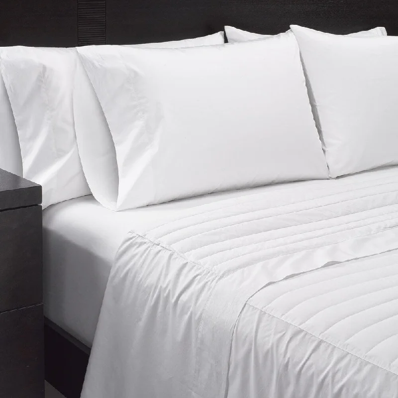 Thermal - Regulating Bamboo Sheets for All - Season ComfortSharper Image Bed Sheet Set with Down Alternative Filled Flat Bed Sheet Set