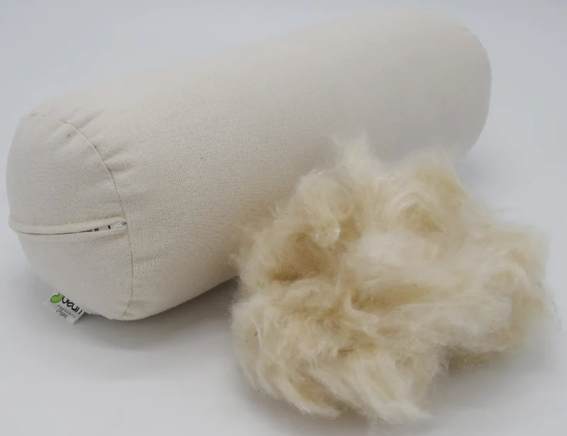 Soft and Fluffy Pillows for Bedroom ComfortCervical Neck Roll Organic Kapok, 100% Organic Cotton Fabric