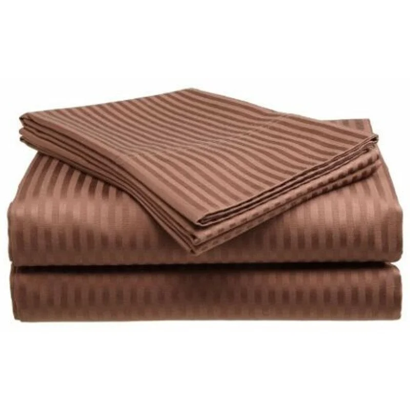 Anti - Pill Microfiber Sheets for a Smooth Appearance2 PACK Deluxe Hotel 400 Thread Count 100% Cotton Sateen Full Coffee