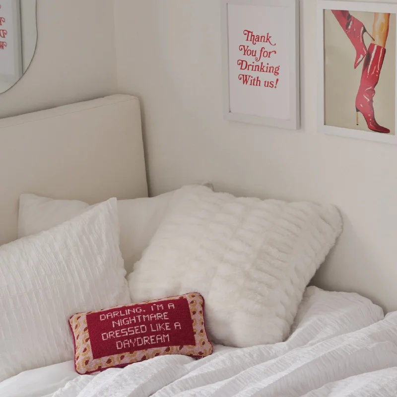 Velvet Pillows for a Touch of EleganceFurbish Darling I'm a Nightmare Lumbar Pillow
