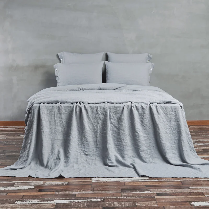 Hypoallergenic Silk Sheets for Sensitive SleepersBed Linen Flat Sheet Mid Grey