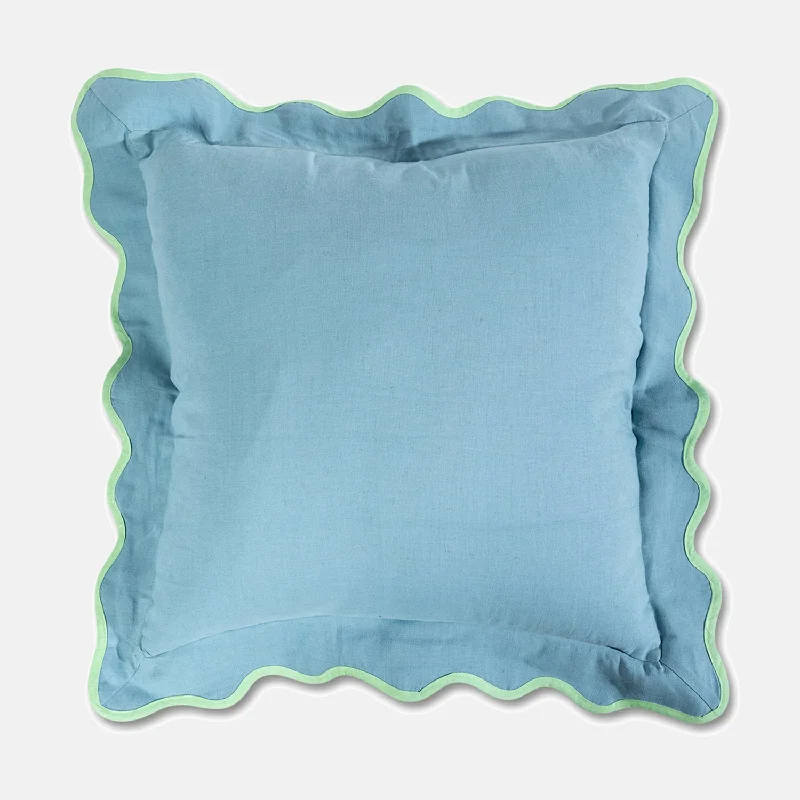 Feather Pillows for a Luxurious SleepFurbish Darcy Scalloped Trim Square Pillow