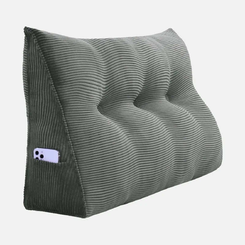 Memory Foam Pillows for Neck SupportTriangular Headboard Corduroy Wedge Pillow