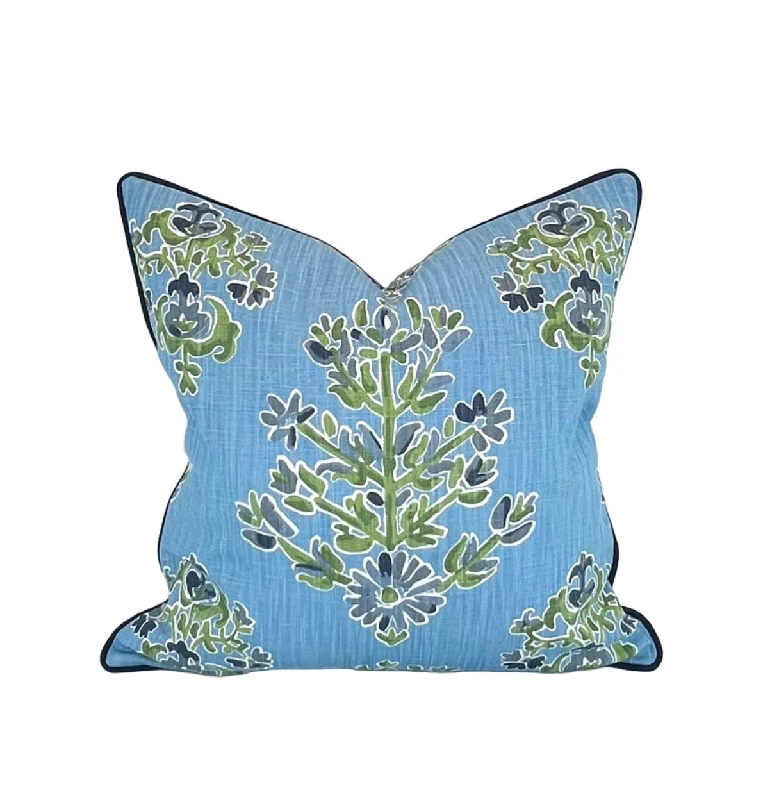 Square Pillows for Modern Home DecorDecorative Pillow Cover in Clara Cornflower