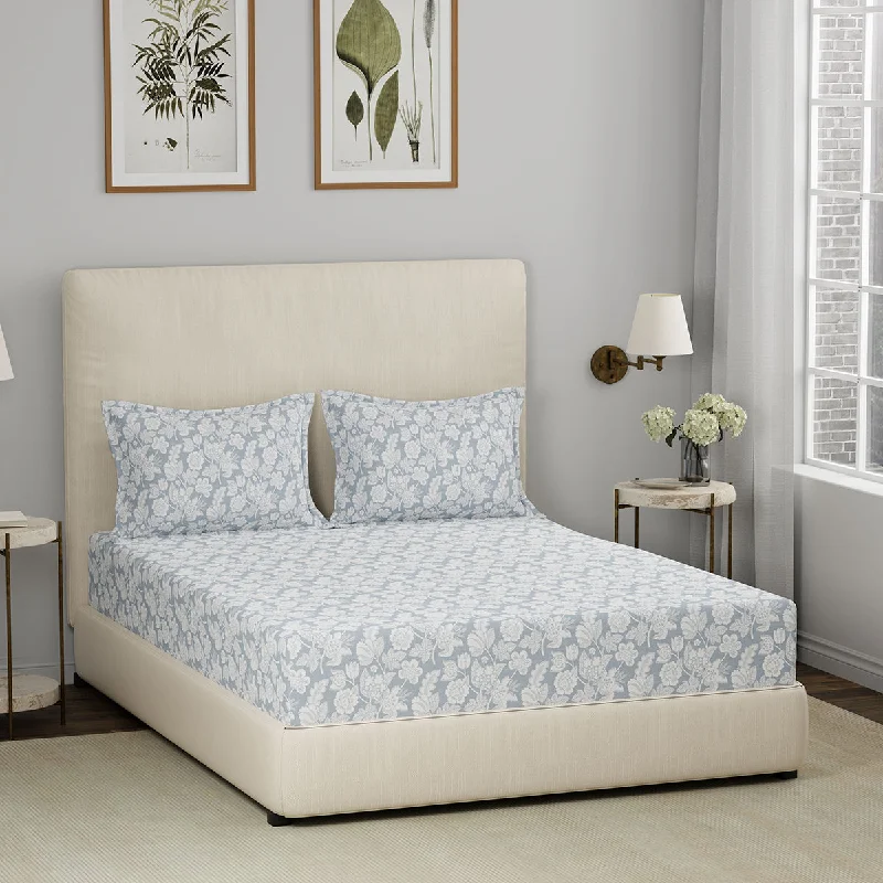 Sheet Sets with Multiple Pillowcase OptionsEclectic Garden Cordelia 100%Cotton Printed Bed Sheet With Pillow Case