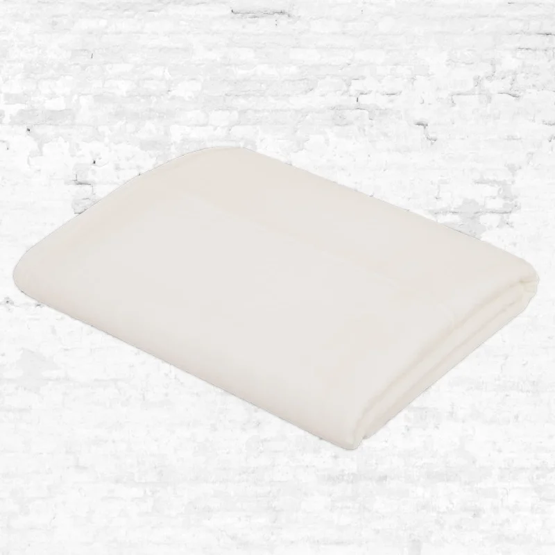 Organic Flannel Sheets for a Natural and Warm SleepTop Flat Bed Sheet - DS Double Saloo - S000 Natural