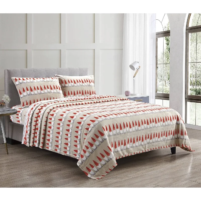 Jersey - Knit Sheets for a Comfortable and Casual BedHoliday Gnome 4pc Microplush Sheet Set - Twin Jersey - Knit Sheets for a Comfortable and Casual BedHoliday Gnome 4pc Microplush Sheet Set - Twin