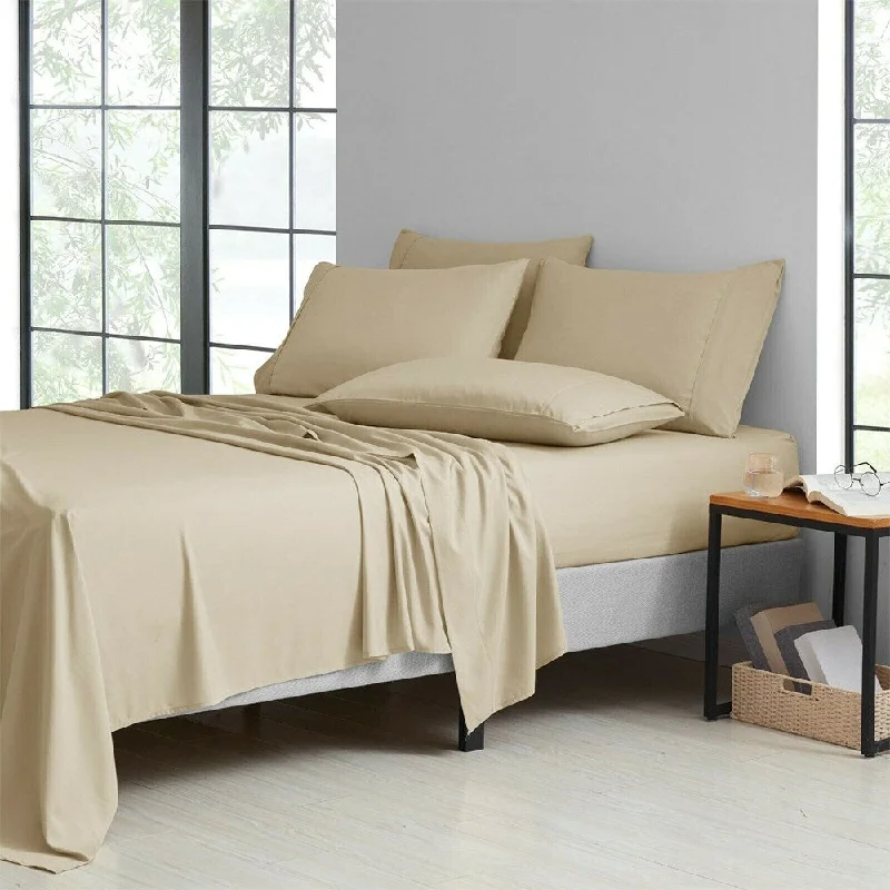 Quilted Cotton Sheets for a Warm and Inviting Bed6 Piece Set 1800 Series Bamboo Soft Deep Pocket Twin Khaki Quilted Cotton Sheets for a Warm and Inviting Bed6 Piece Set 1800 Series Bamboo Soft Deep Pocket Twin Khaki