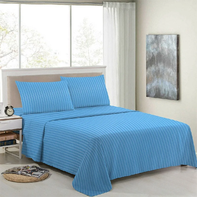 Jersey - Knit Sheets for a Comfortable and Casual Bed4 Piece Bed Sheets 1800 Count Egyptian Comfort Full Blue