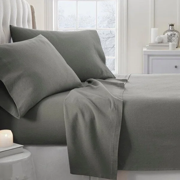 Polyester - Cotton Blend Sheets for Durability and ComfortMerit Linens Premium 4 Piece Ultra Soft Flannel Bed Sheet Set