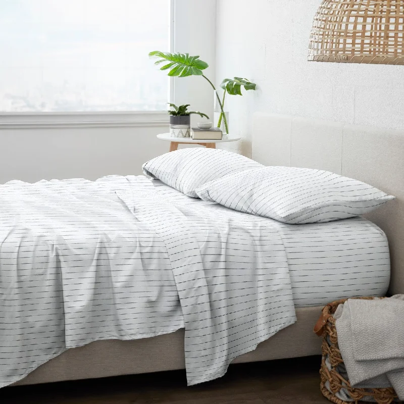 Sheet Sets with Multiple Pillowcase OptionsBecky Cameron Distressed Field Stripe Pattern 4 Piece Bed Sheets Set Sheet Sets with Multiple Pillowcase OptionsBecky Cameron Distressed Field Stripe Pattern 4 Piece Bed Sheets Set