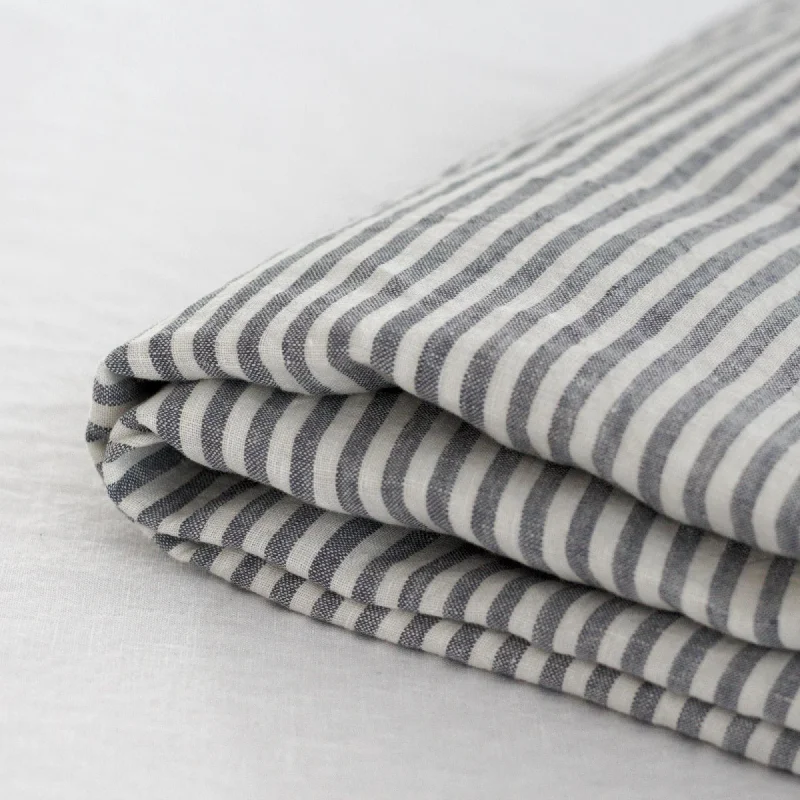 Rayon - Cotton Sheets for a Breathable and Soft BlendNavy Blue Stripes Linen Sheets Set