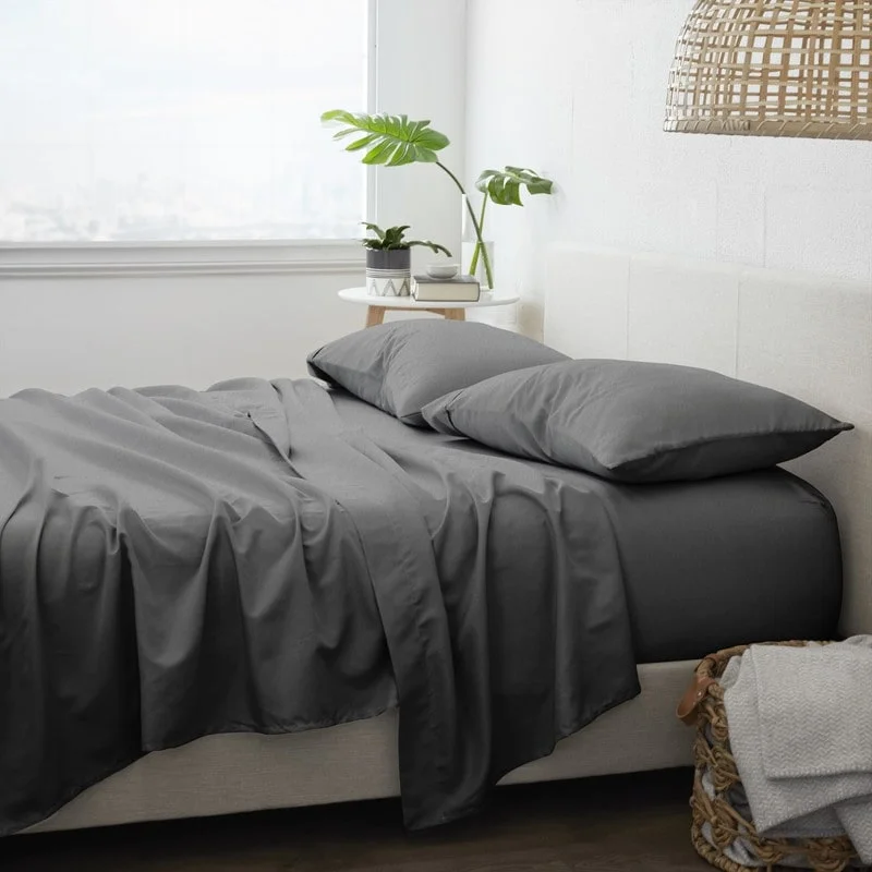 Linen - Cotton Blend Sheets for a Natural and Versatile OptionBecky Cameron Premium 4 Piece Ultra Soft Flannel Bed Sheet Set