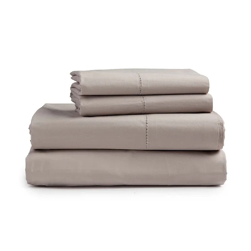 Queen - Size Sheet Sets with a European Pillowcase SetTwin Signature Cotton Percale Sheet Set - Light Taupe
