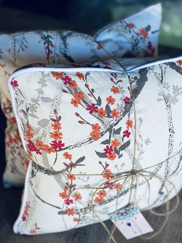 Plush Pillows for a Cozy BedCherry Blossom Linen - Pillow Set