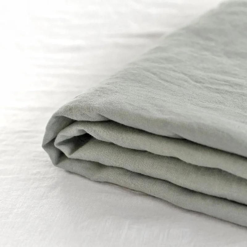 Queen - Size Sheet Sets with a European Pillowcase SetSage Green Linen Sheets Set