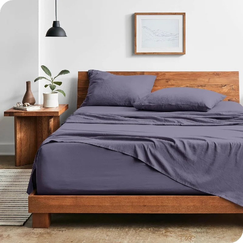 Flat Sheets with a High - Quality Finish for a Luxurious LookWashed King Sheet Set - Premium 1800 Ultra-Soft Microfiber Bed Sheets - Double Brushed - Hypoallergenic Stain Resistant