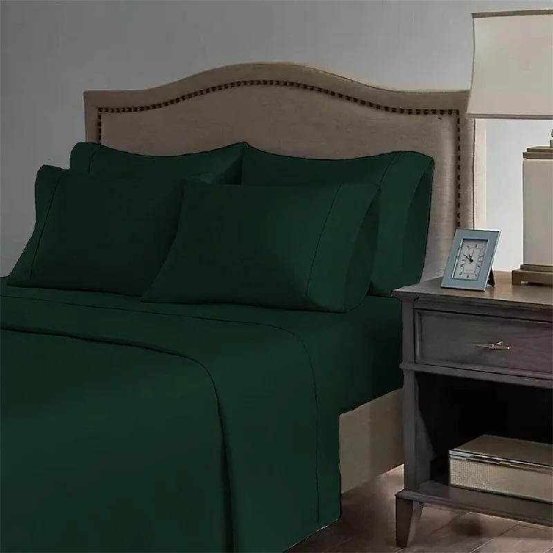 Flat Sheets with a High - Quality Finish for a Luxurious Look2200 Count 6 Pc Premium Bamboo Deep Pocket Queen Sheet Emerald Flat Sheets with a High - Quality Finish for a Luxurious Look2200 Count 6 Pc Premium Bamboo Deep Pocket Queen Sheet Emerald