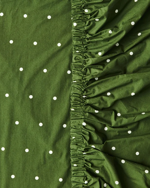 King - Size Sheet Sets with a Decorative Pillow SetPolkadot Cactus Organic Cotton Fitted Sheet