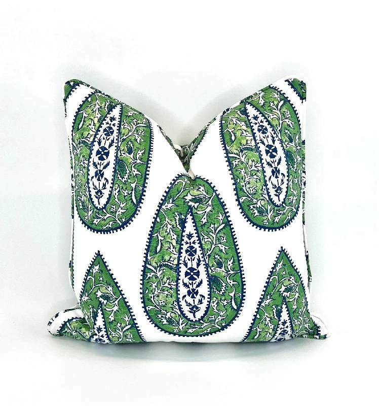 Travel Pillows for Long JourneysDecorative Pillow Cover in Bindi Kelly Paisley