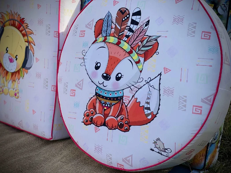 Back Support Pillows for Office ChairsCute Fox - 67cm - Kids Floor Cushion