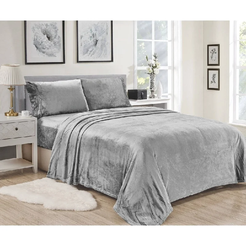 Sheet Sets with Multiple Pillowcase OptionsLavana Microplush Sheet Sets King Gray