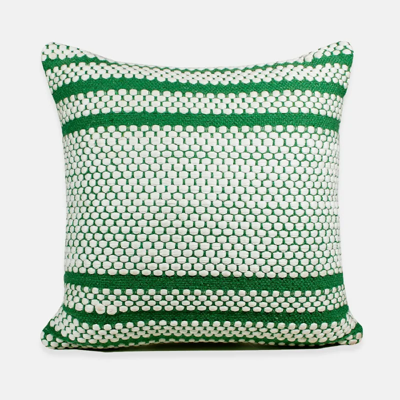 Plush Pillows for a Cozy BedGreen Handwoven Square Pillow