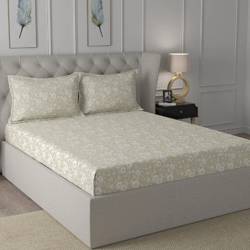 Queen - Size Sheet Sets with a European Pillowcase SetArdour Cicely Printed Bed Sheet With Pillow Case