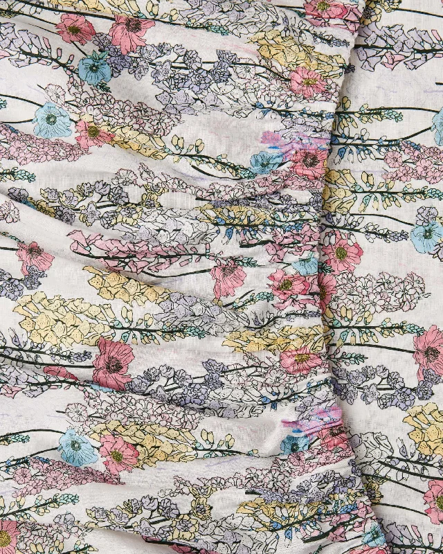 Polyester - Cotton Blend Sheets for Durability and ComfortFoxglove Forever Linen Fitted Sheet (US)