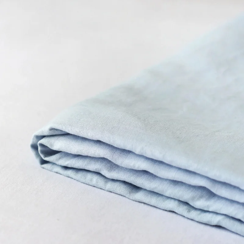Linen - Cotton Blend Sheets for a Natural and Versatile OptionPowder Blue Linen Sheets Set